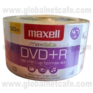 DVD+R MAXELL 16X 4.7GB TORRE 50DVDS 100% Nuevo